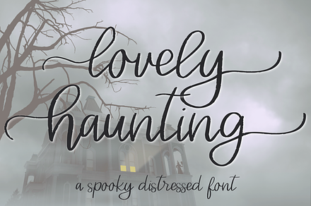 Lovely Haunting, Halloween Script, a Script Font by Designing Digitals