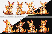 Kangaroo Mother's Day Clipart, a Graphic by Artnoy (Thumbnail 2 of 5)