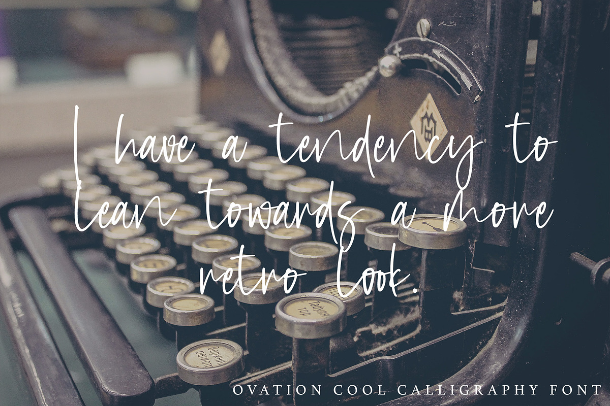 Ovation - Cool Calligraphy Font, a Handwritten Font by Arendxstudio (Photo 3 of 7)