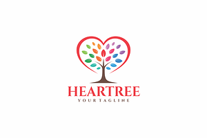 Heart Tree Colorful Nature Logo, a Branding & Logo Template by yopie