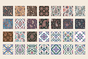 Indian Folk Pattern Background Pack, a Background Graphic by Daffodil Dream Studio (Thumbnail 3 of 3)