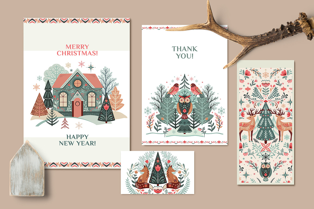 Christmas Folk Vector Collection, a Pattern Graphic by Molly art (Photo 12 of 12)