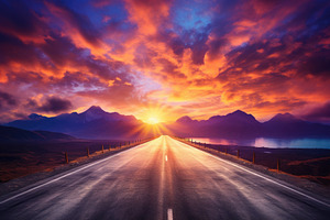 A stunning image of a long road disa, a Photo by Iftikhar Alam