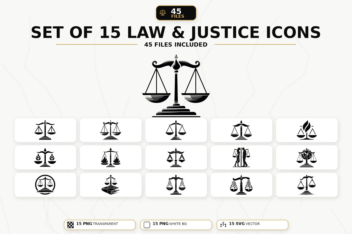 Justice Scales Branding Kit 45 Files, an Object Graphic by AvalgaCollectiblesan (Photo 3 of 3)
