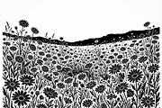 60 Daisy Flower Field Silhouette, a Seasonal Illustration by Amazin_art (Thumbnail 31 of 35)