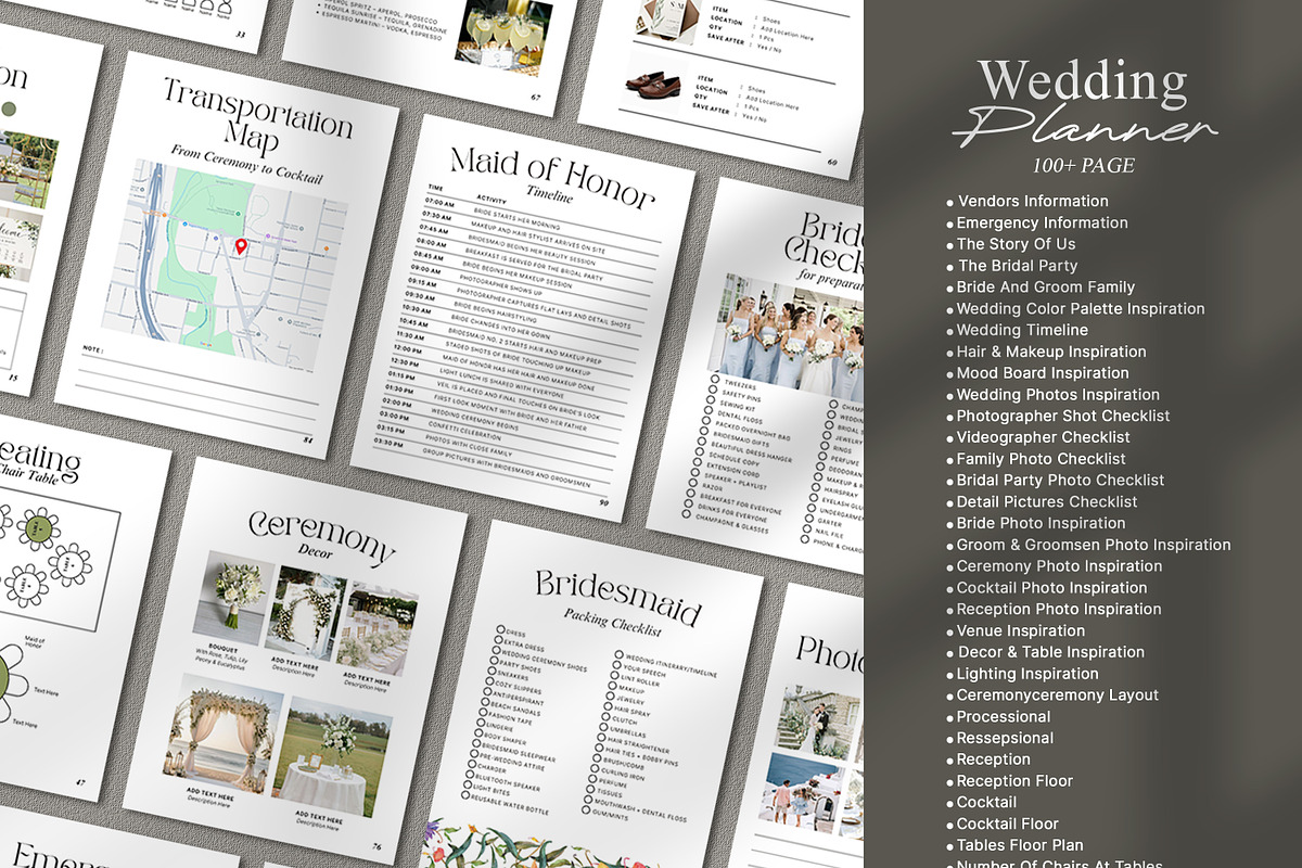 Floral Wedding Planner Template, a Presentation Template by SKY CREATION (Photo 3 of 6)