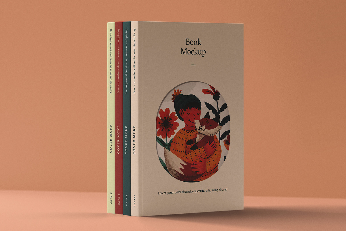 Hard Cover Book Mockup Kit, a Books & Magazine Mockup by Catkie - Digital Art (Photo 6 of 10)