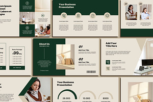 Green PowerPoint Template Business