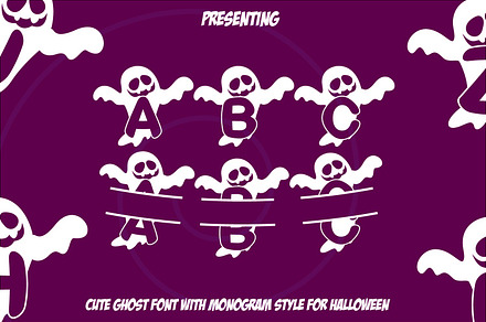 Boo Ghost - Halloween Fun Font, a Symbol Font by Aqua Artistry Creations