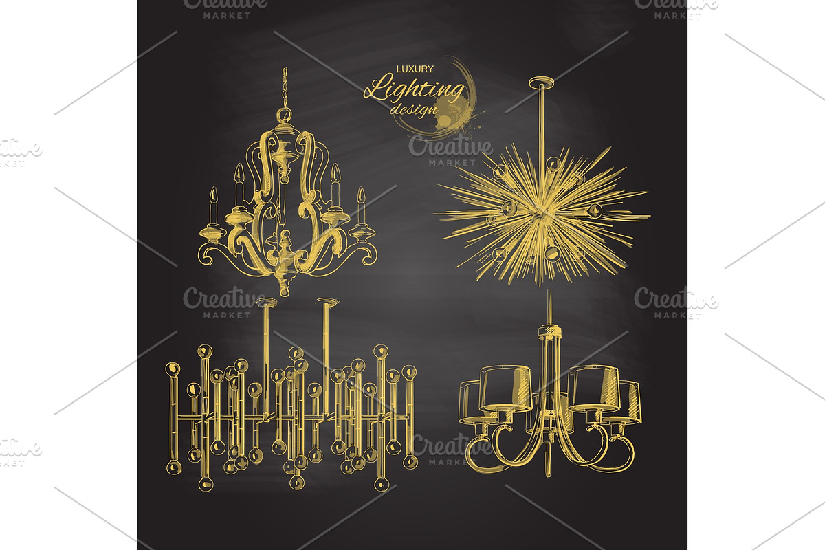 chandelier lamp lighting decor, an Object Graphic by Alltruecolours
