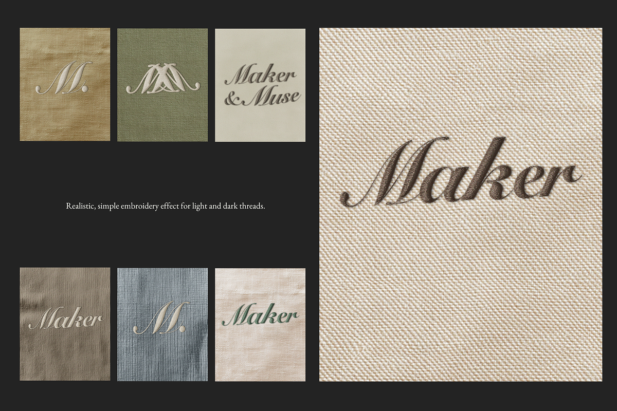 MAKER | Logo Embroidery Mockup, an Apparel Mockup by Duet Atelier (Photo 5 of 5)