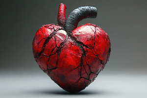 Artistic representation of a cracked, a Photo by Tanuart