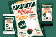 Classic Badminton Flyer Set, a Flyer Template by Annora Studio (Thumbnail 2 of 6)