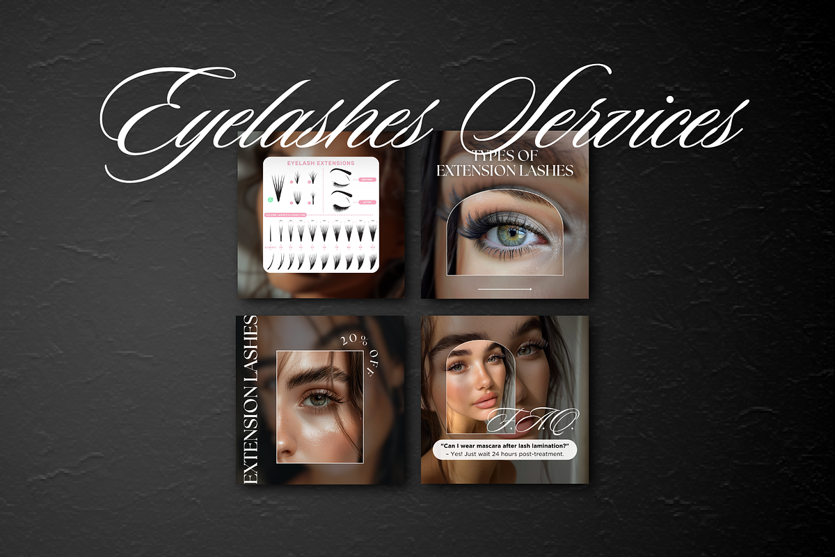 Lash and Brow Tech Canva Templates, a Social Media Template by DesignsbyMariaStudio (Photo 7 of 12)