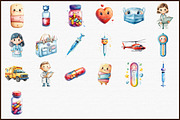 Watercolor Healthcare Medical Clipar, an Illustration by Sublimation Artist (Thumbnail 3 of 6)