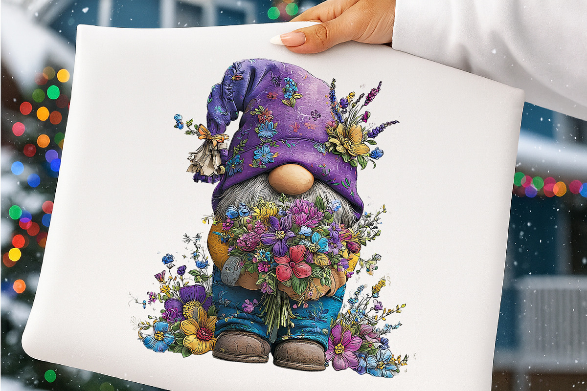 Whimsical spring gnome clipart, an Illustration by SinaCreation (Photo 9 of 11)