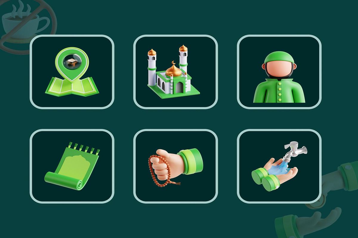 3D Ramadan Icon Set, a Food & Drink 3D Model by Lumina_ui_ux202 (Photo 6 of 8)