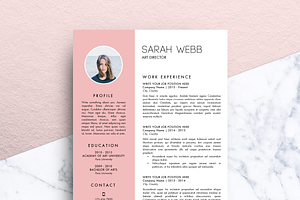 Resume Template MS Word Sarah