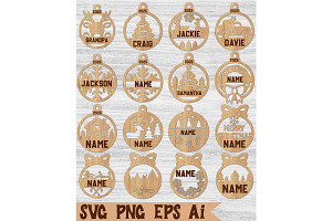 Christmas Balls Set SVG PNG Bundle, an Object Graphic by Digi_Design_World