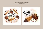 Spices and oranges. Vector set., an Object Graphic by natamastery (Thumbnail 4 of 6)