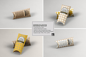 Tapered Pillow Box Packaging Mockup