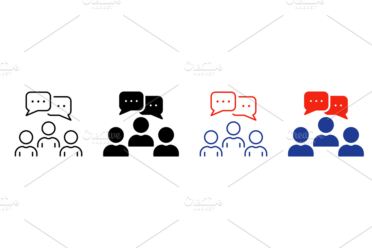 Community Network People Icons, a Person Illustration by Gentle Studio