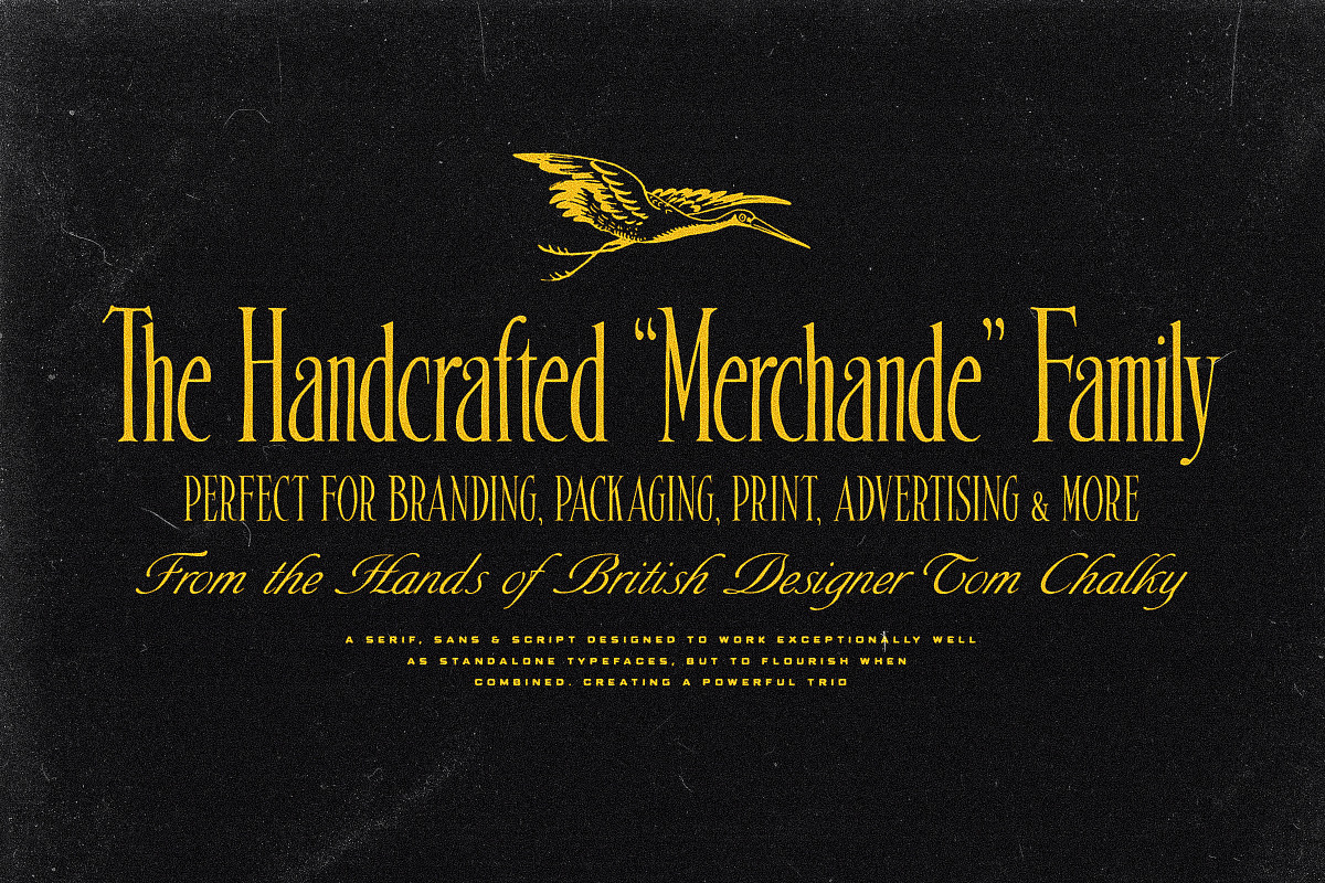 Merchande - Vintage Font Trio, a Font by Tom Chalky (Photo 3 of 11)
