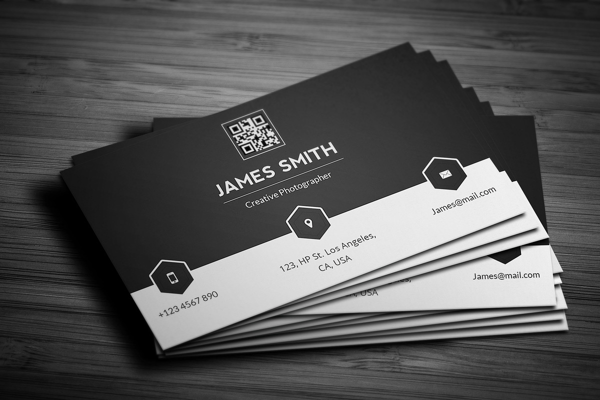 Black & White Minimal Business Card, a Business Card Template by PSD Storm (Photo 2 of 5)