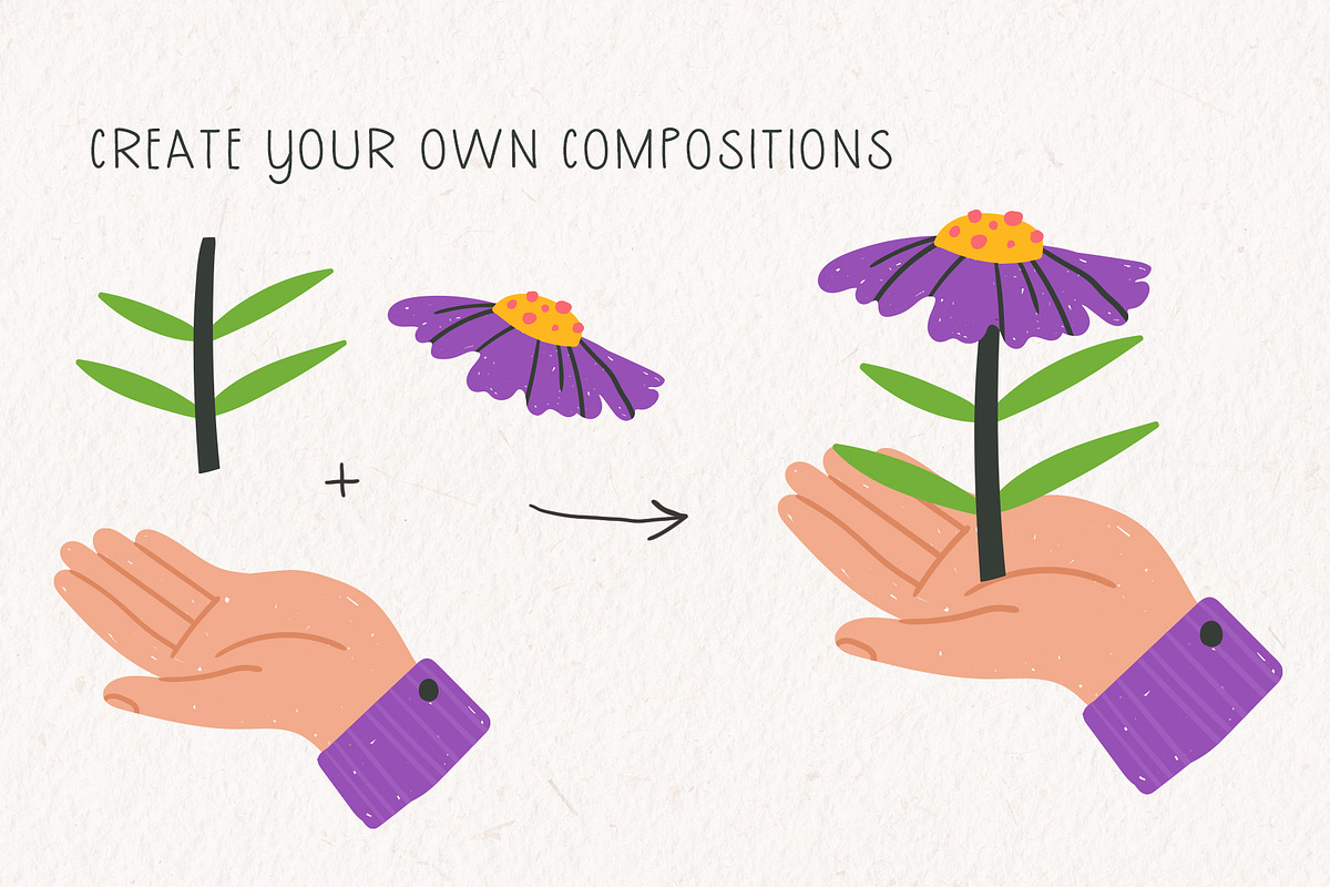 DOPAMINE BLOOMS - vector florals kit, a Decorative Illustration by My Space Garden (Photo 16 of 17)