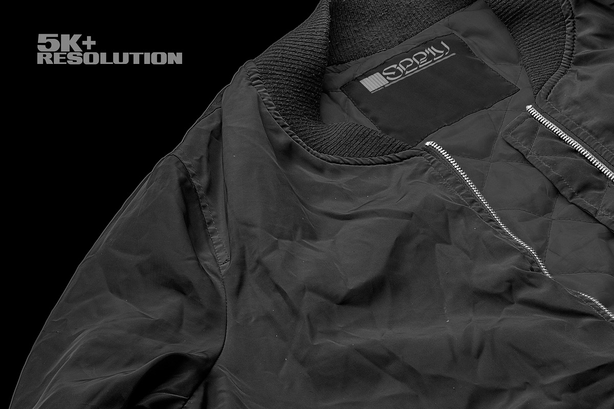 Vintage Bomber Jacket Mockup, a Hoody Mockup by Mad Supply (Photo 6 of 7)