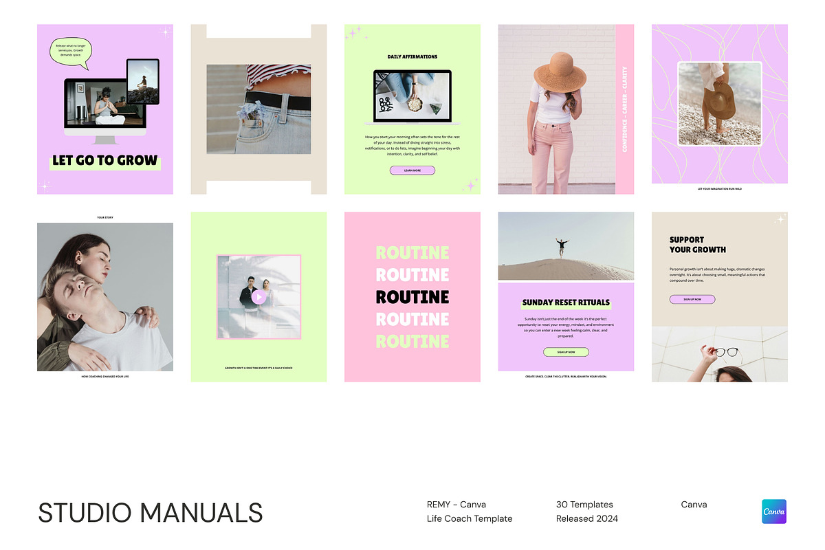 REMY – Canva Life Coach Template, a Social Media Template by Studio Manuals (Photo 4 of 8)