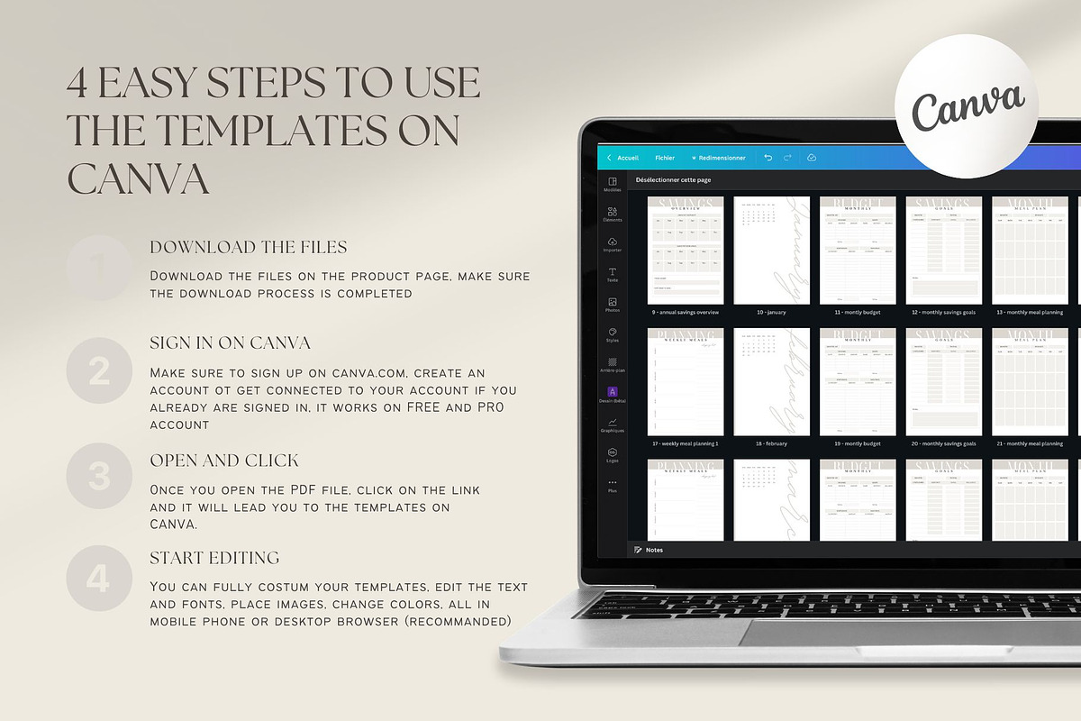 Yearly Printable Planner CANVA, a Magazine Template by Marketello Studio (Photo 8 of 8)