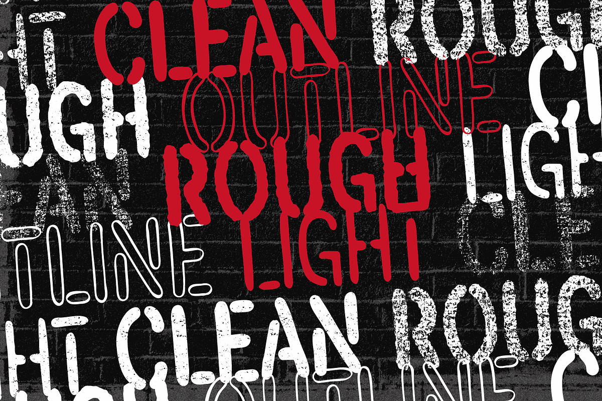 ReRun: A Stencil Font Family, a Font by Wingsart Studio (Photo 3 of 9)