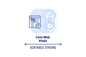 Core Web Vitals Blue Concept Icon