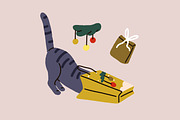 Cute, funny Christmas cats set, an Animal Illustration by Good Studio (Thumbnail 10 of 22)