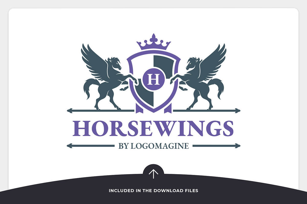 Pegasus Crest Logo Template, a Branding & Logo Template by LOGOMAGINE (Photo 8 of 13)