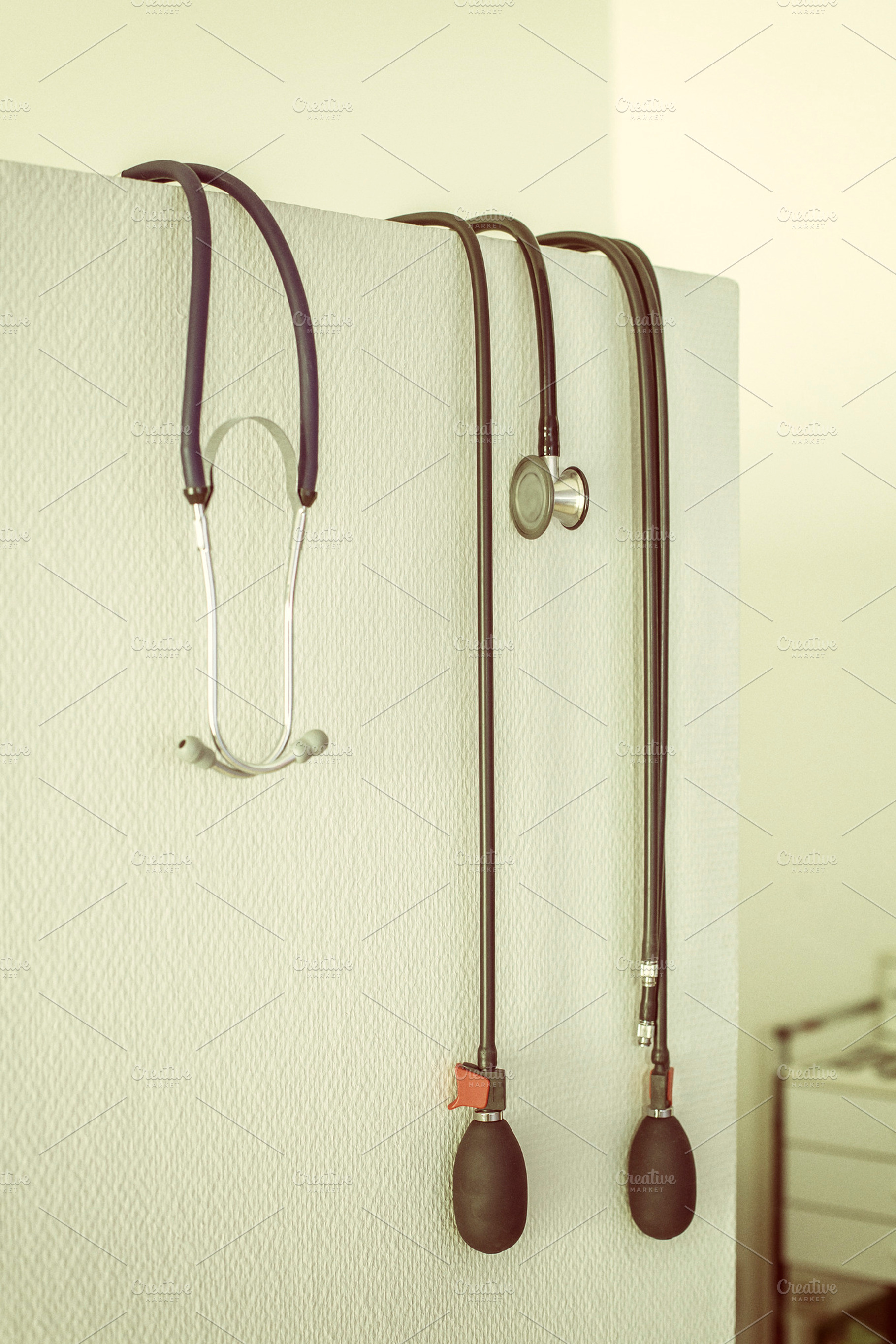 Medical Equipment Featuring Stethoscope Doctor And Medicine