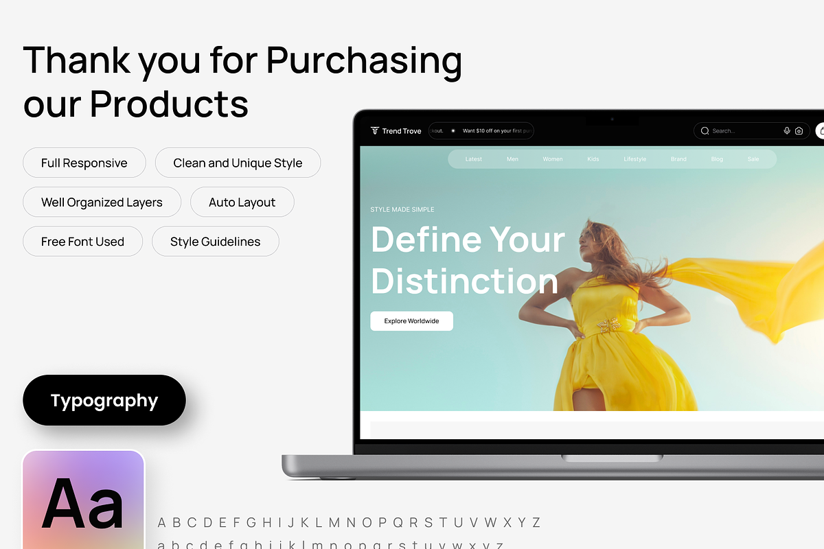Trendtrove: Fashion eCommerce Websit, an UI Kit Template by Fluttertop (Photo 7 of 7)