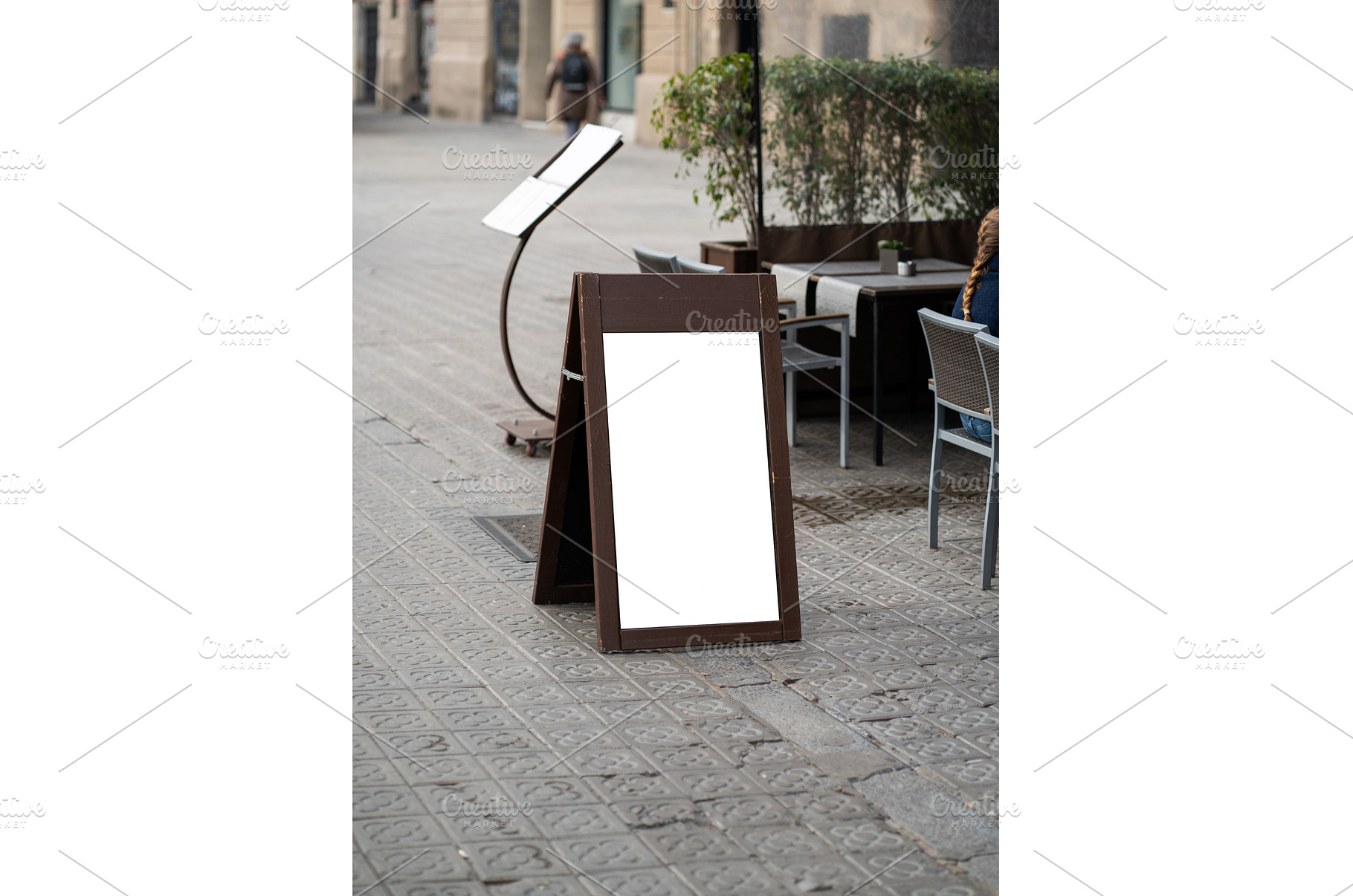 Blank sandwich board sign with white, a Nature Photo by volodymyrshtun13795