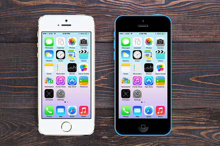 iPhone 5S/5C PSD • Mockup all-in-one
