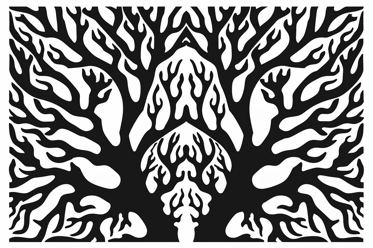 Nature Pattern Silhouette Files, an Illustration by hafijul (Photo 6 of 9)