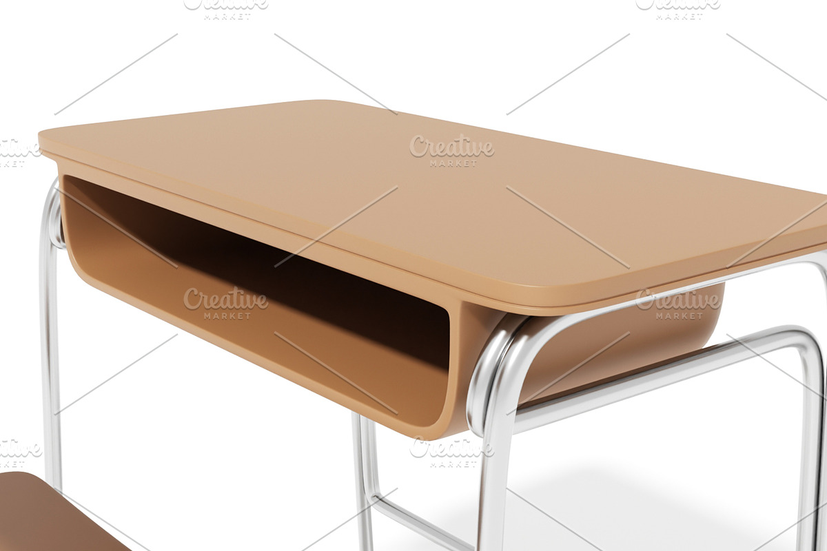 School Chair 3D Model, a Furniture 3D Model by mrfauzi (Photo 8 of 13)