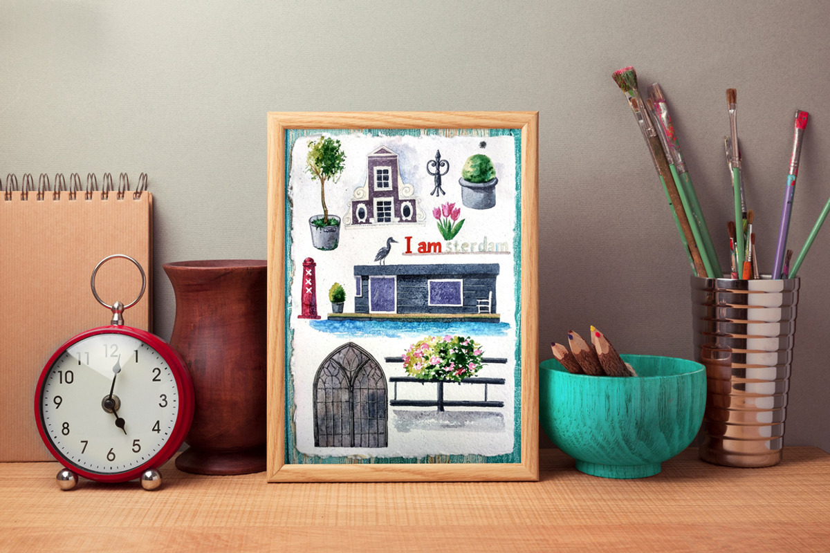 Amsterdam houses and details., an Illustration by fiolika (Photo 4 of 9)