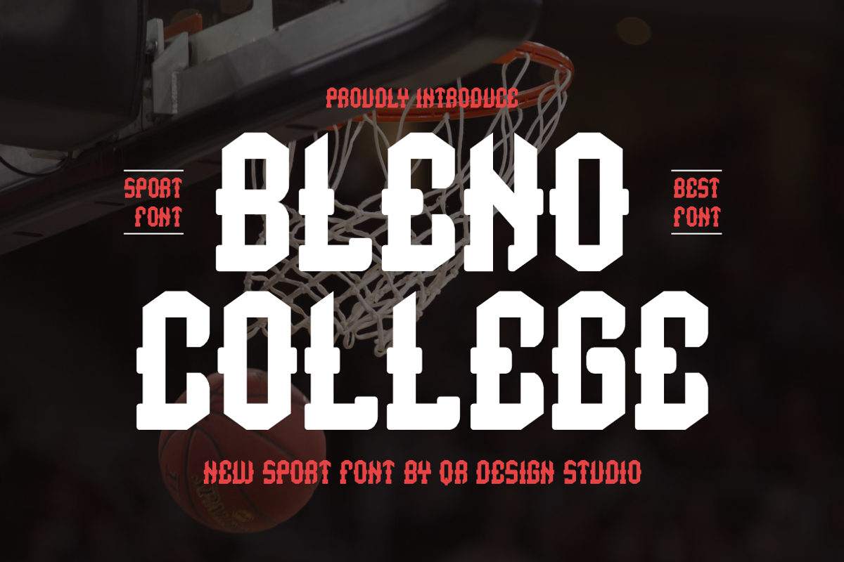 Bleno College Font, a Serif Font by QR Design Studio (Photo 1 of 7)