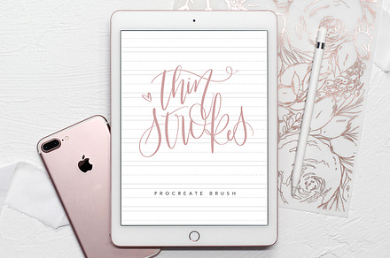 Thick & Thin Procreate Brush preview 2
