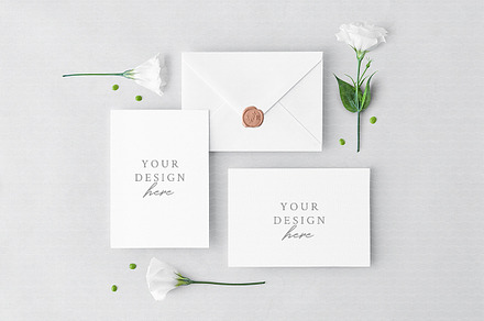Invitation Cards & Envelope, a Print Template by Lena Zakharova