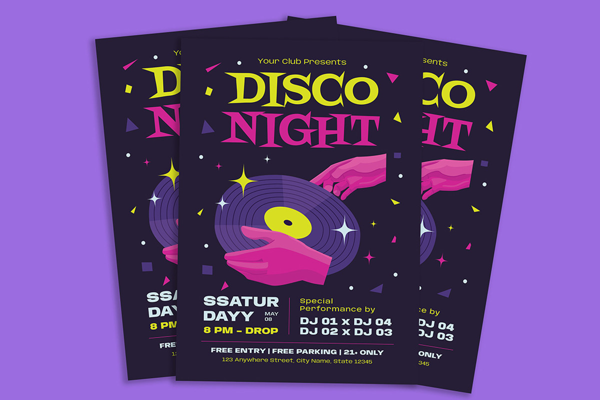 Night Club Flyer, a Flyer Template by Gumico Studio. (Photo 2 of 3)