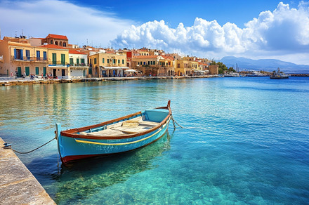 Explore Chania Harbor in Crete Islan, a Photo by Iftikhar Alam