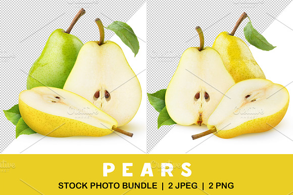 Cut Yellow Pears