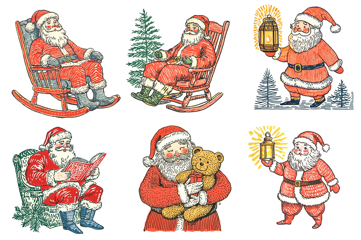 Hand-Drawn Santa Christmas Png, an Illustration by Designworld (Photo 5 of 6)